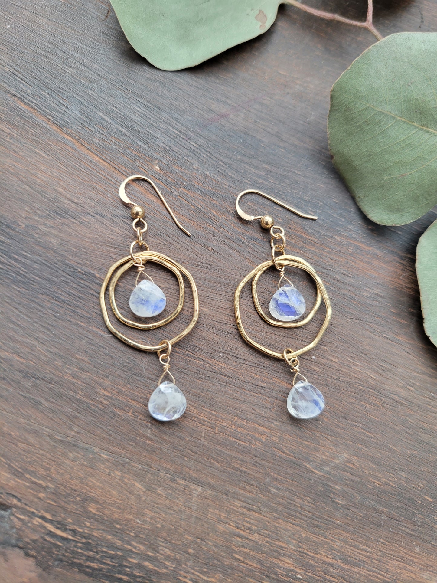 Full Moon-Stone Earrings