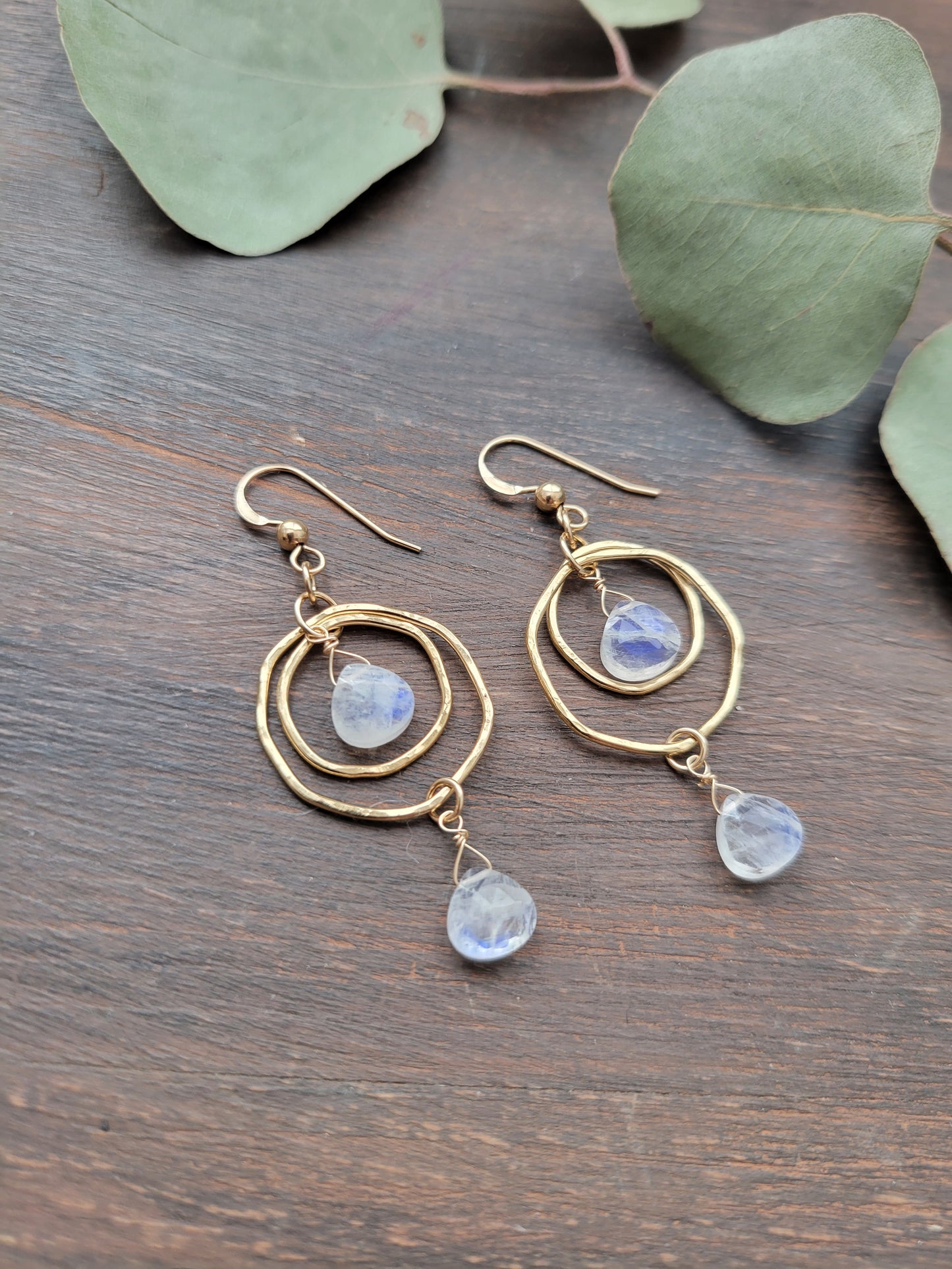 Full Moon-Stone Earrings