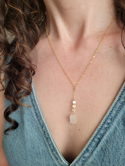 Moonstone Sand dollar Necklace