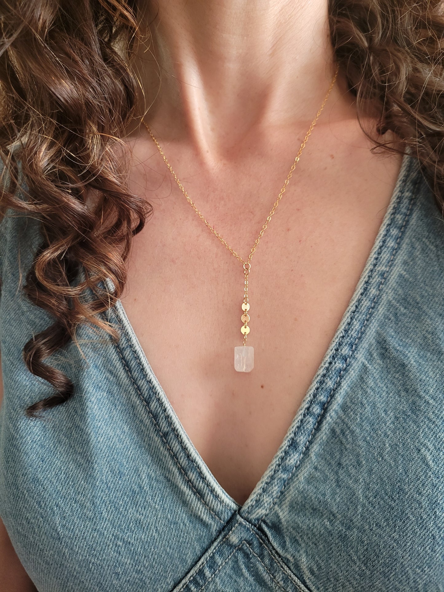 Moonstone Sand dollar Necklace