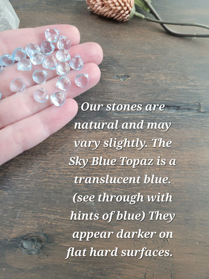 Sky Blue Topaz Threader Earrings