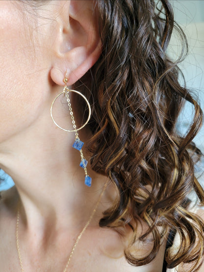 Evening Bloom Kyanite Earrings