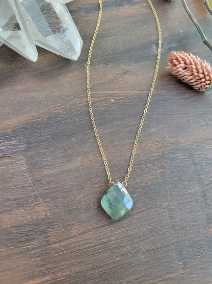 Labradorite Petal Necklace