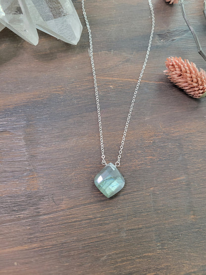 Labradorite Petal Necklace
