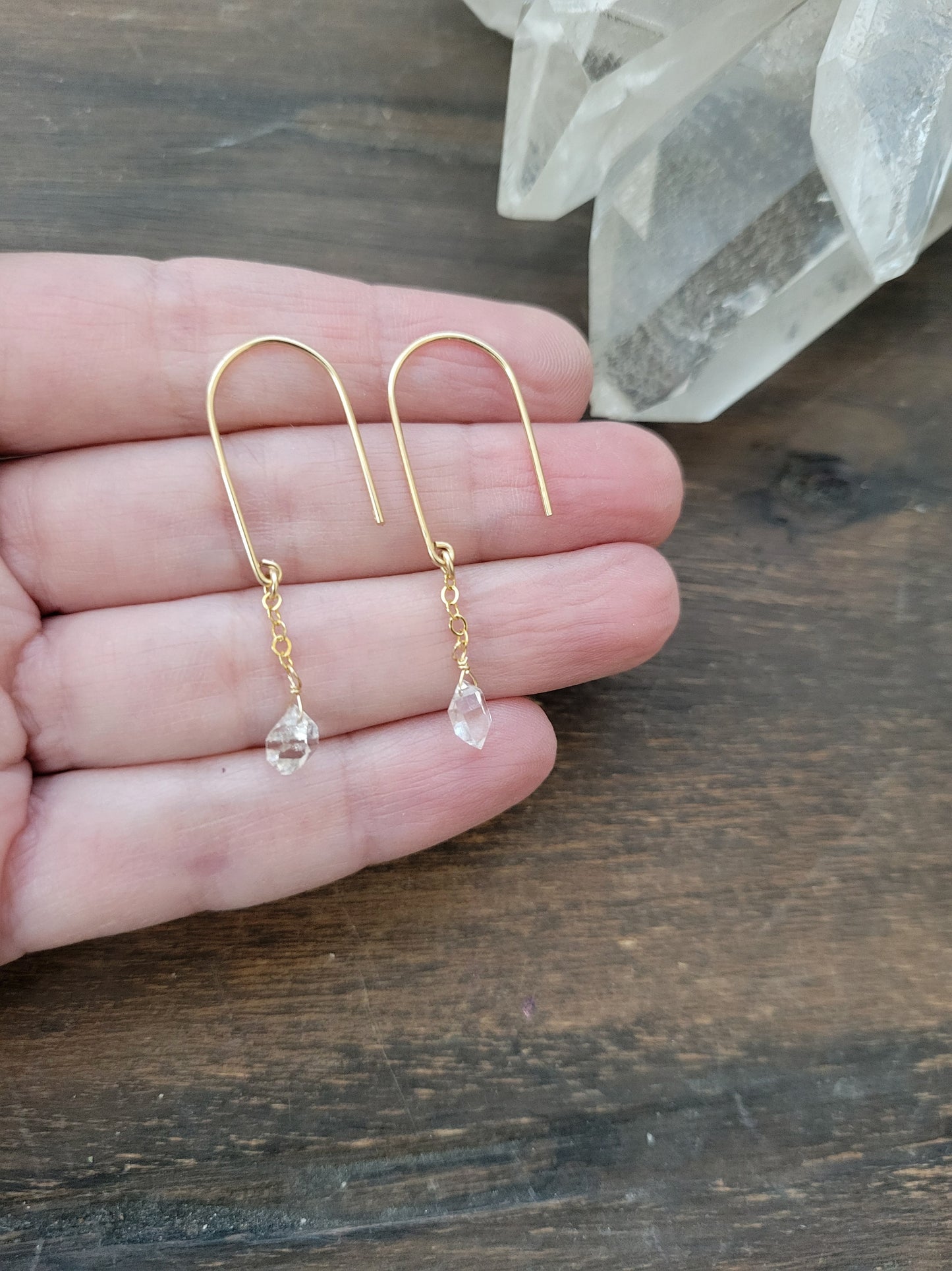 Herkimer Diamond Dangle Earrings