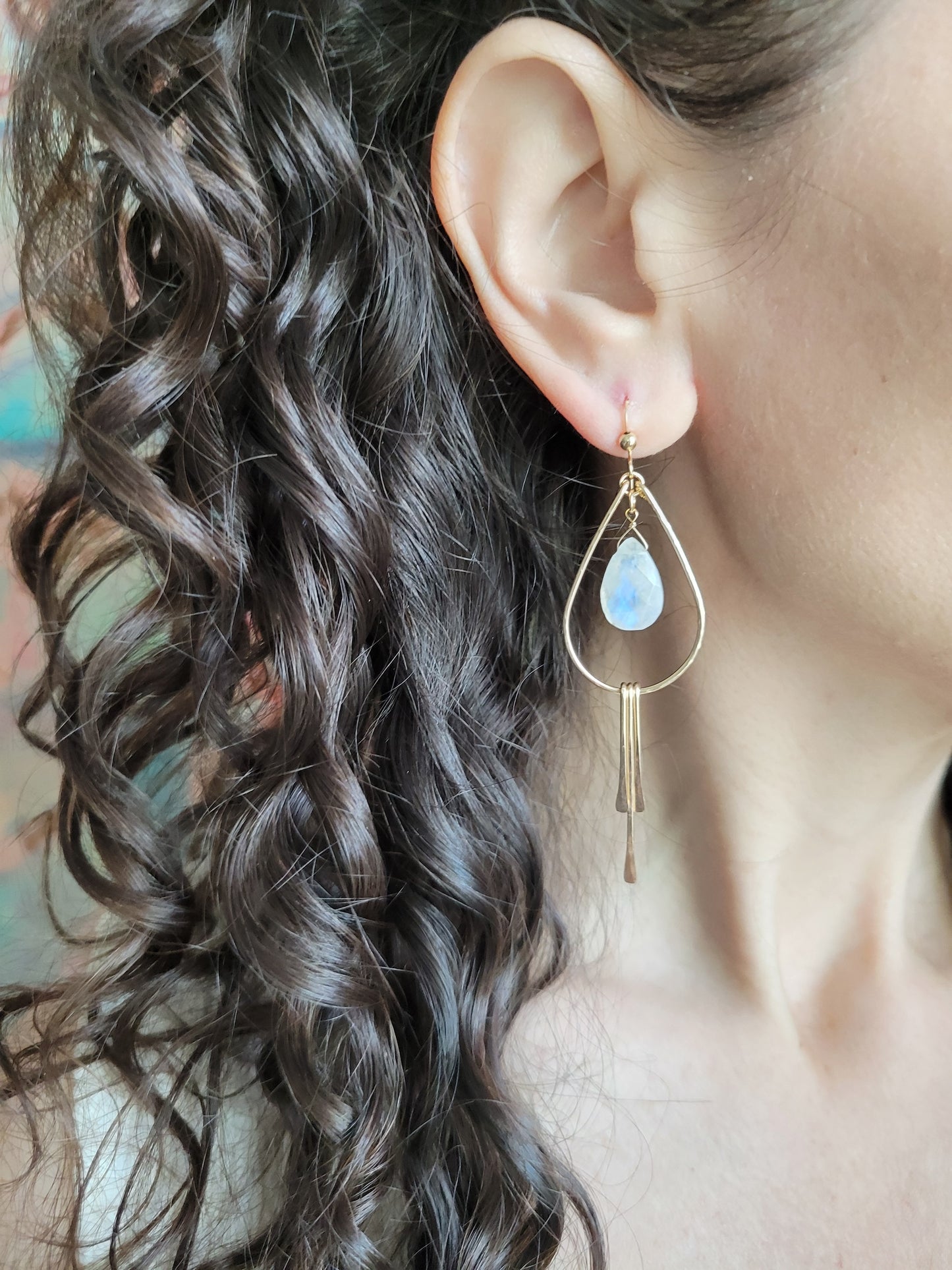 Moonstone Fringe Earrings