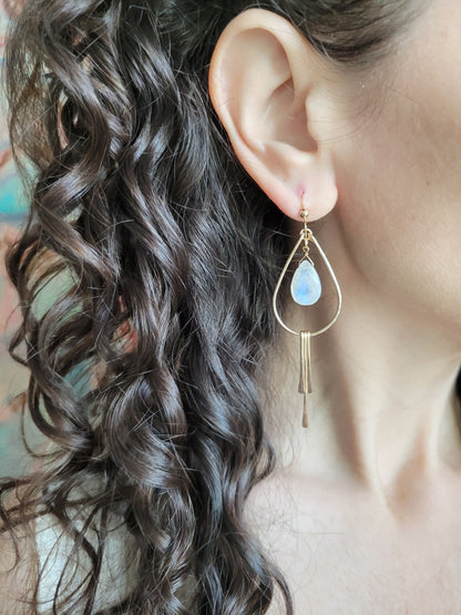 Moonstone Fringe Earrings