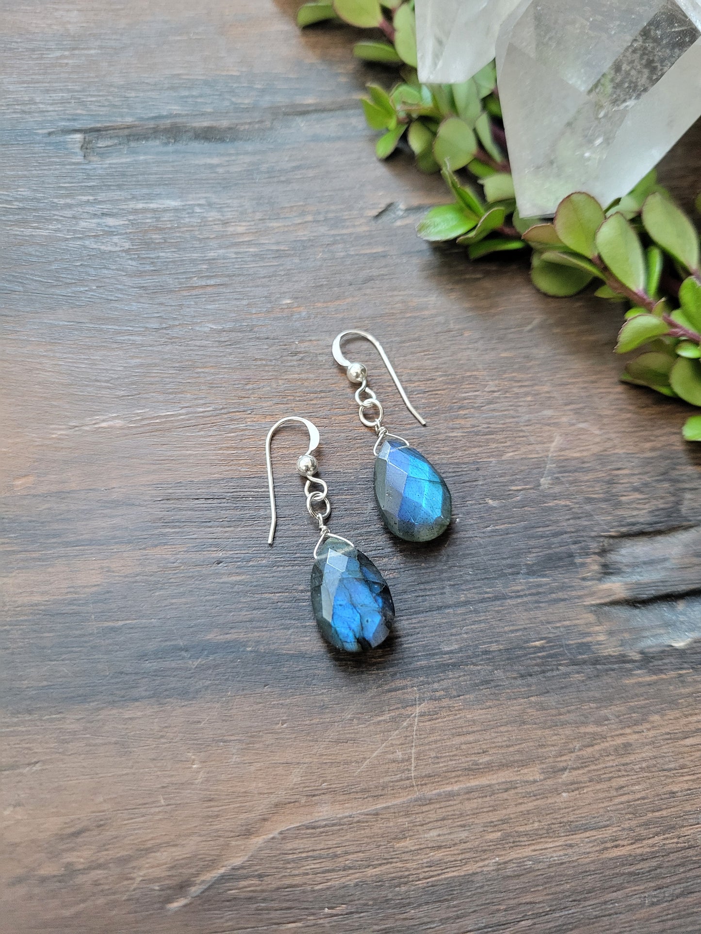 Dainty Labradorite Earrings