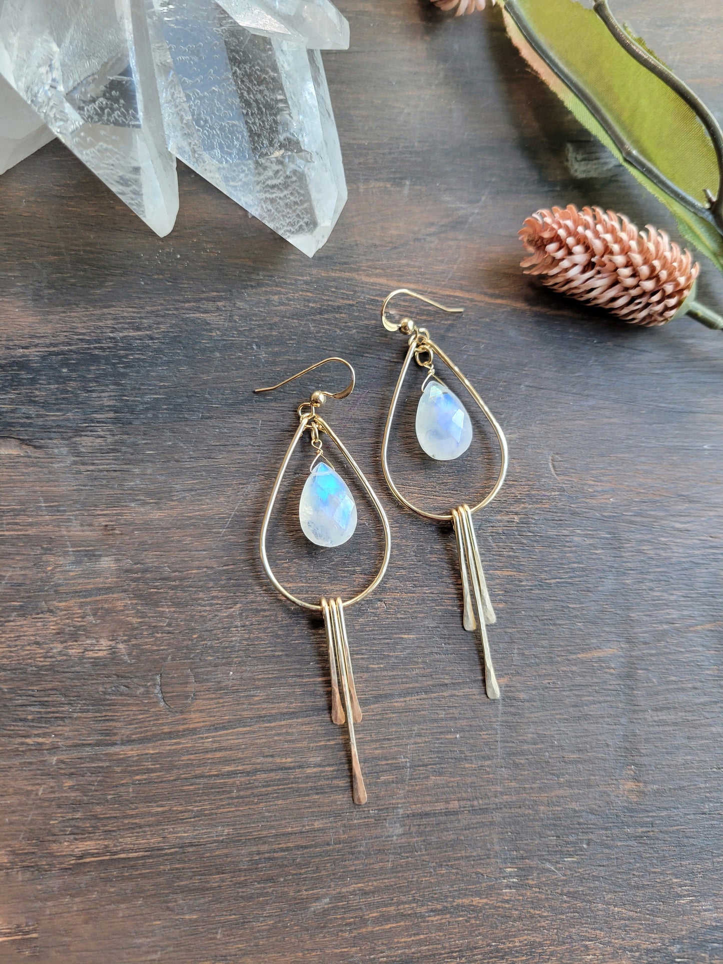 Moonstone Fringe Earrings