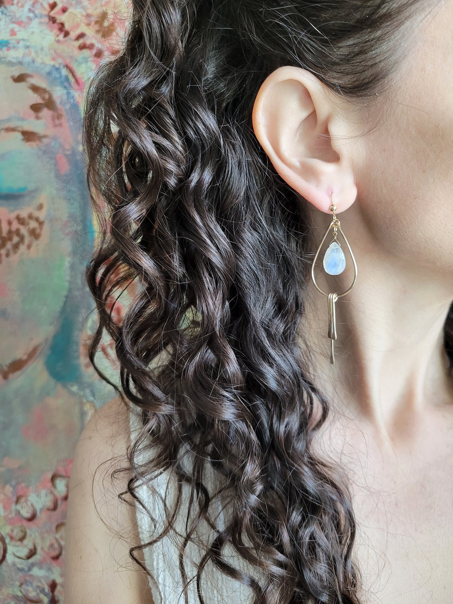 Moonstone Fringe Earrings