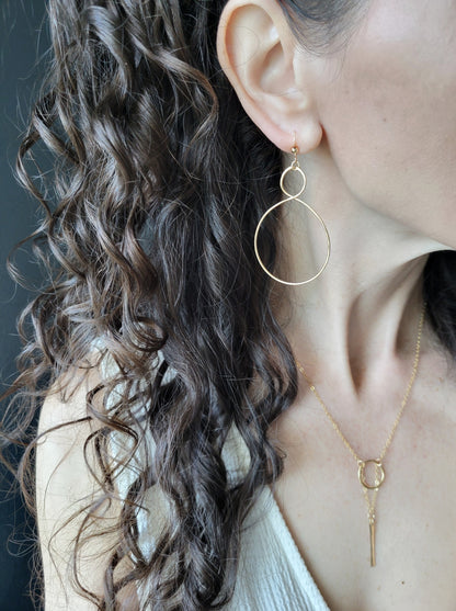 Double Curve Hoop Earrings