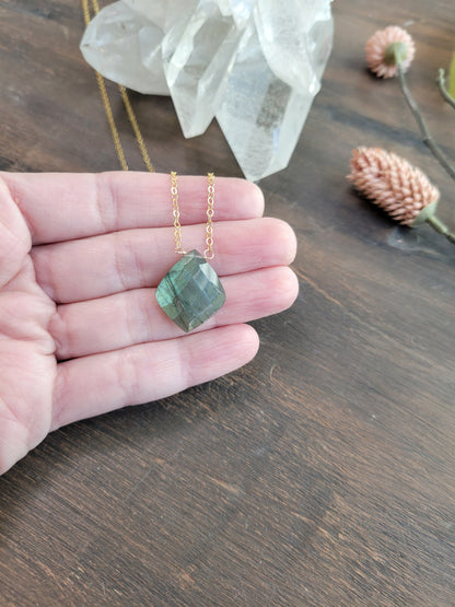 Labradorite Petal Necklace
