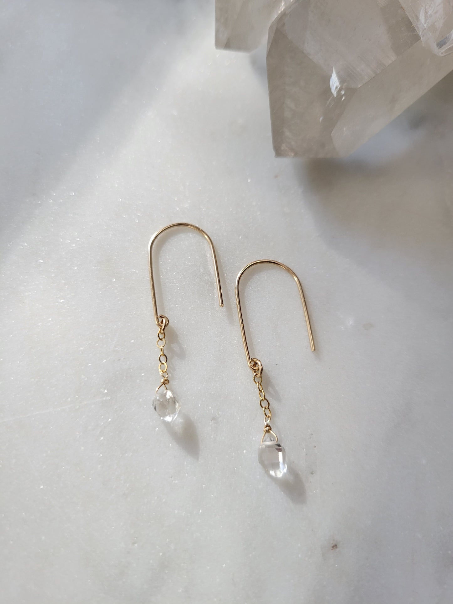 Herkimer Diamond Dangle Earrings