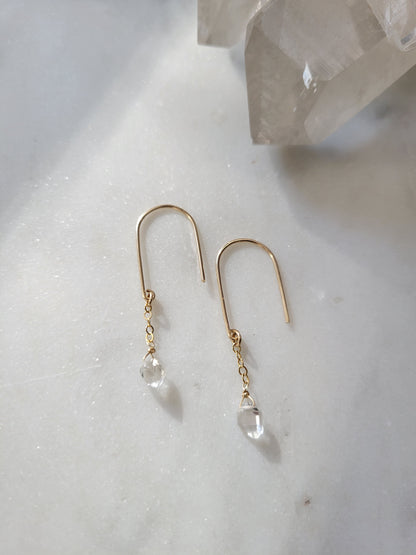 Herkimer Diamond Dangle Earrings