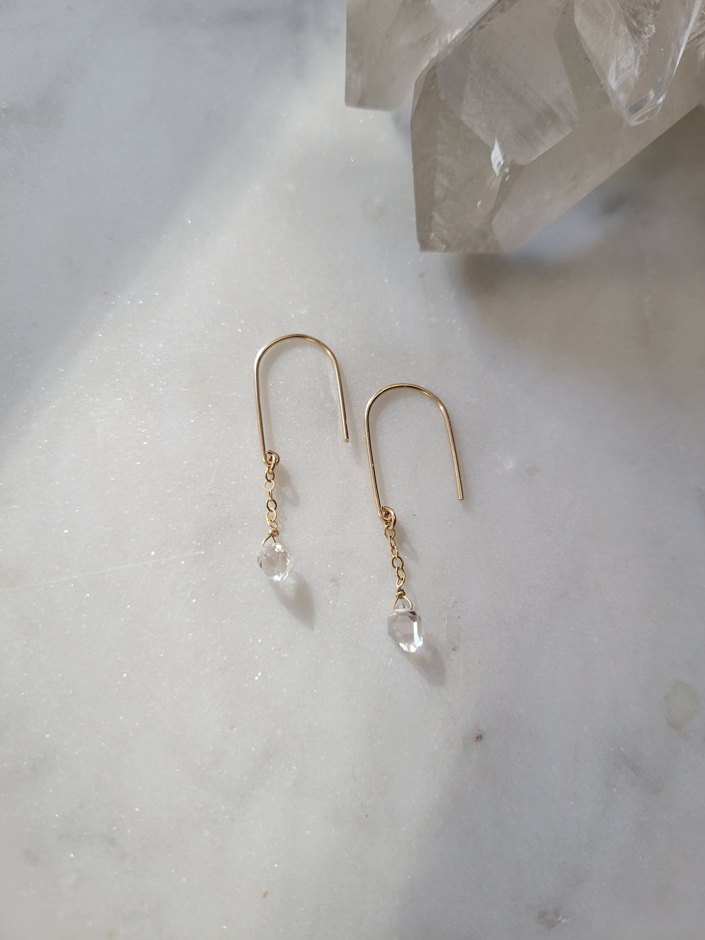 Herkimer Diamond Dangle Earrings