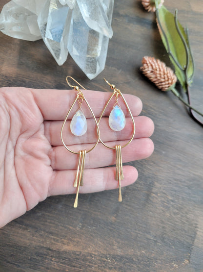 Moonstone Fringe Earrings