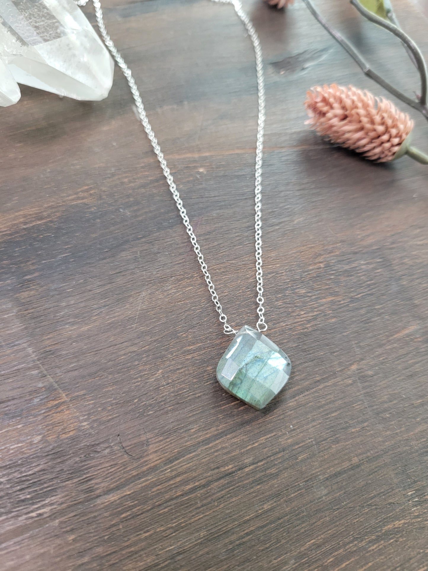 Labradorite Petal Necklace