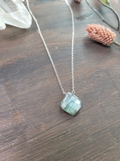 Labradorite Petal Necklace