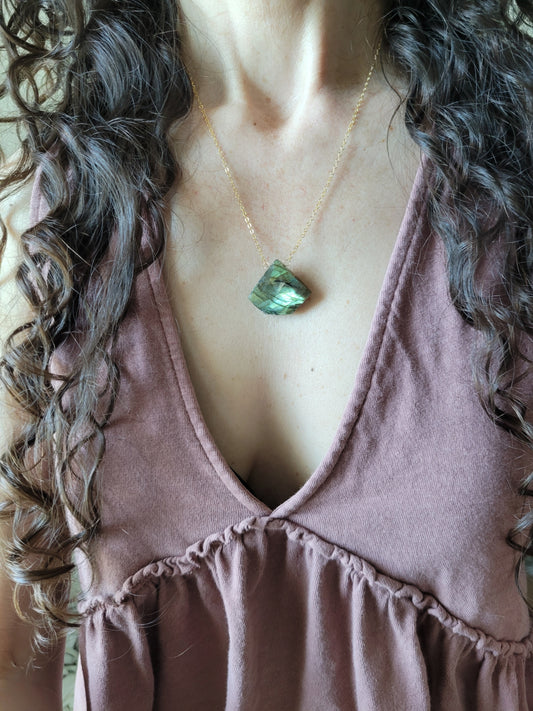 Labradorite Statement Necklace