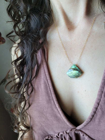 Labradorite Statement Necklace