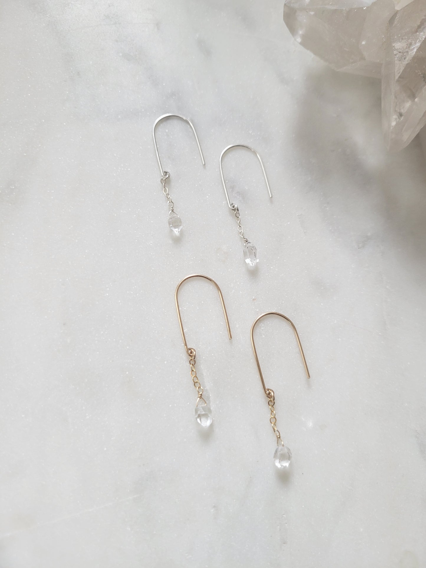 Herkimer Diamond Dangle Earrings