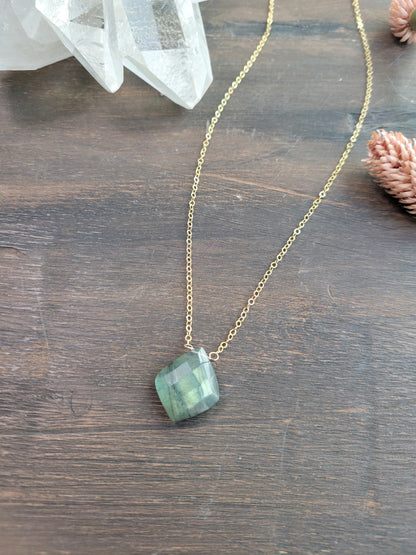 Labradorite Petal Necklace