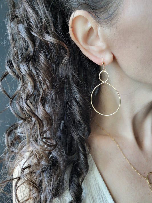 Double Curve Hoop Earrings