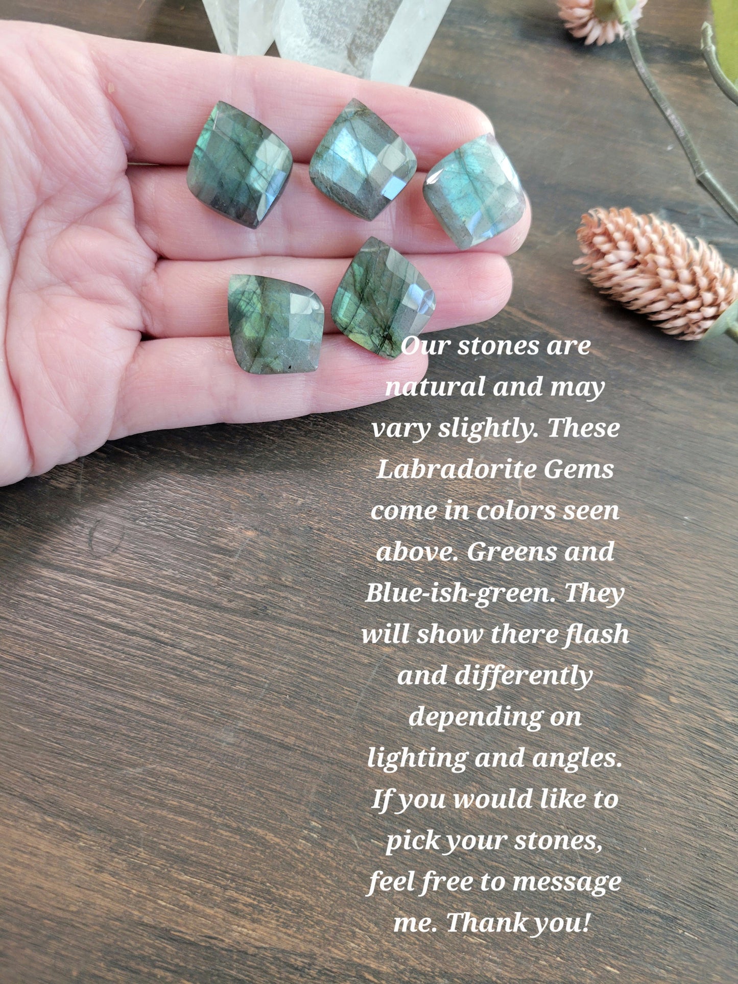 Labradorite Petal Necklace