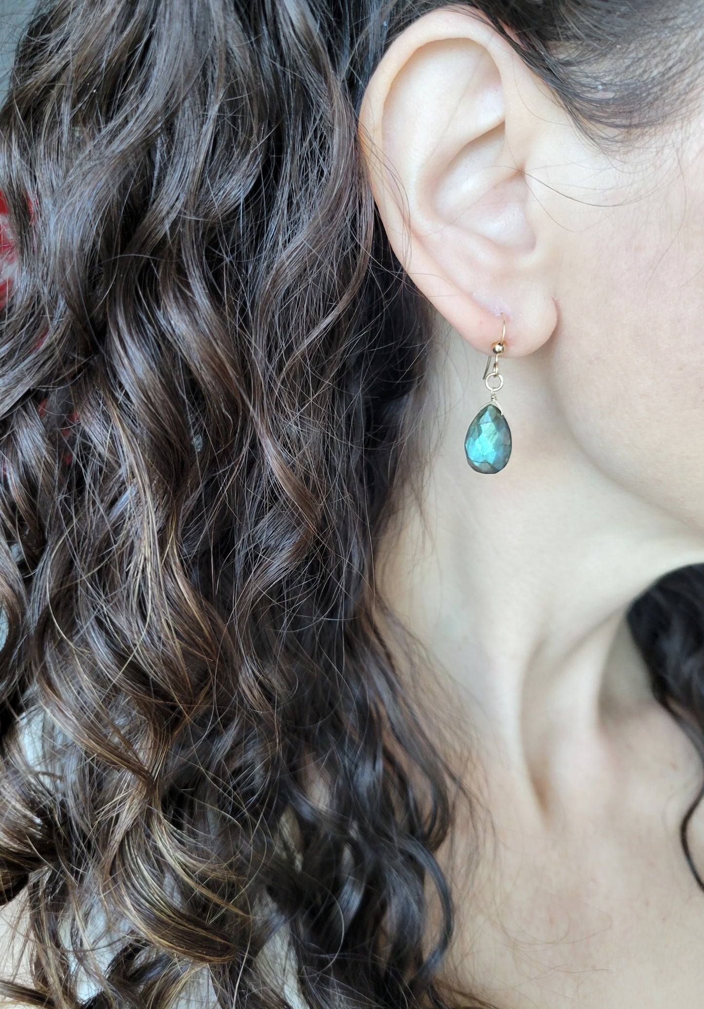 Dainty Labradorite Earrings