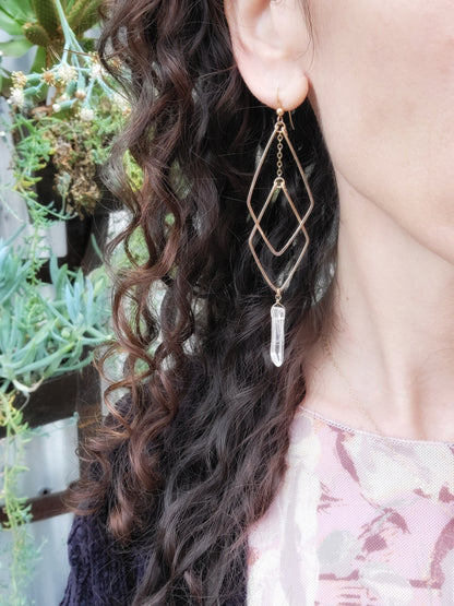 Clarity Quartz Earrings