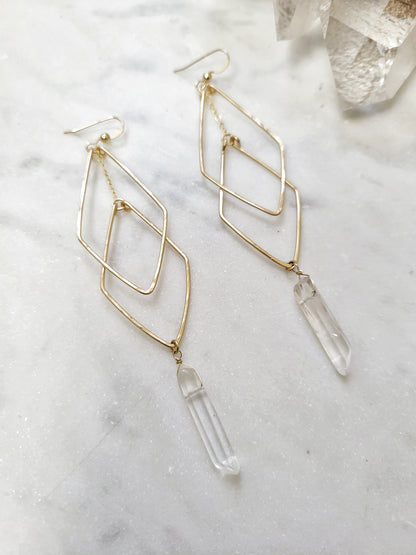 Clarity Quartz Earrings
