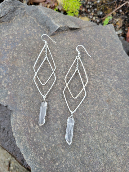 Clarity Quartz Earrings