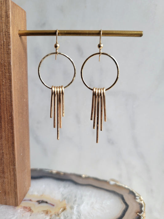 Hoop Fringe Earrings