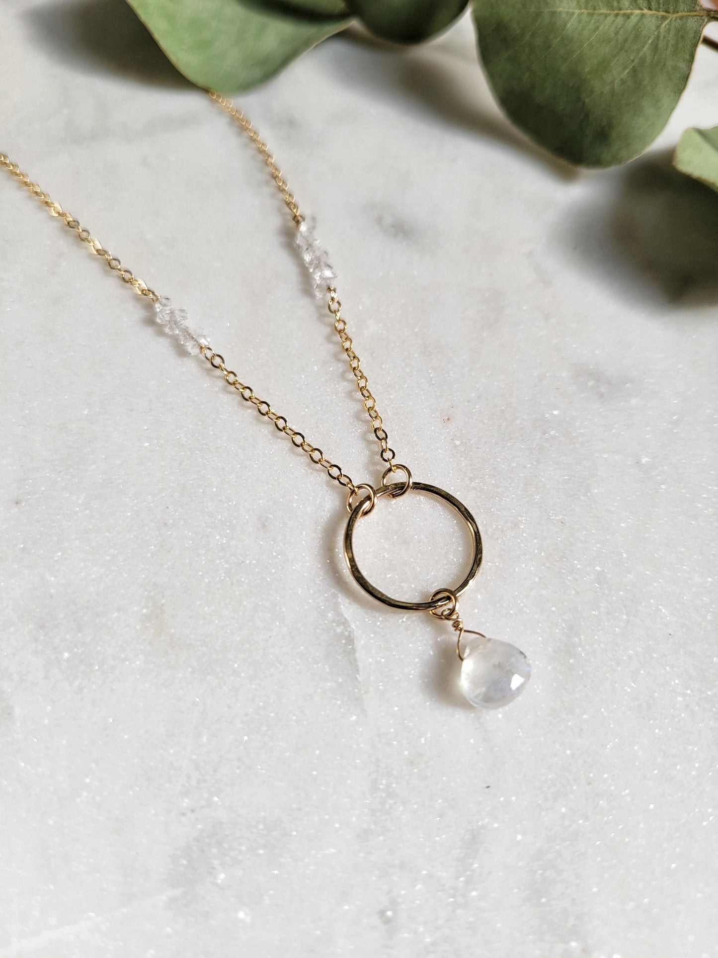 Nova Necklace in Moonstone