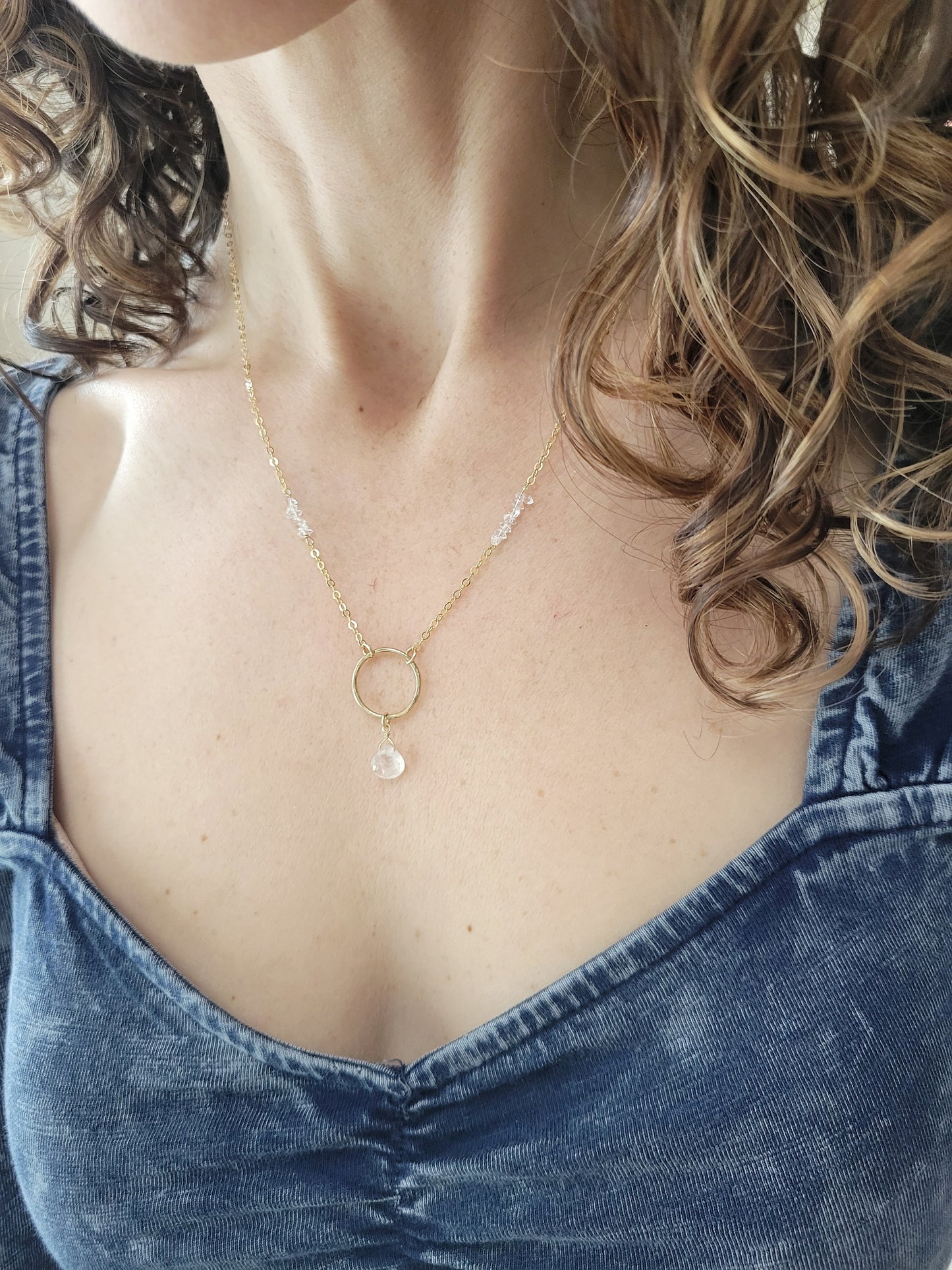 Nova Necklace in Moonstone