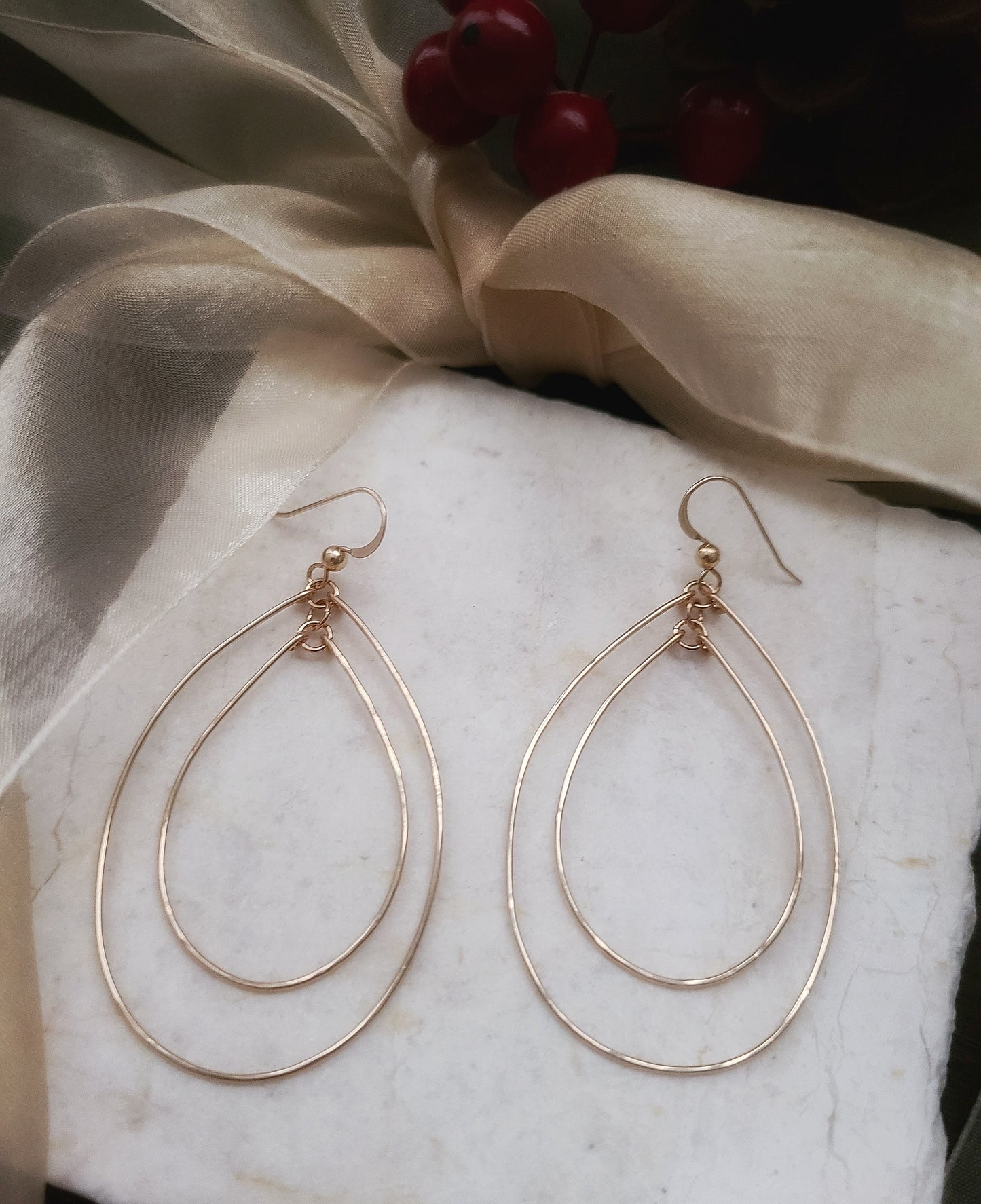 Large Double Oval Earrings