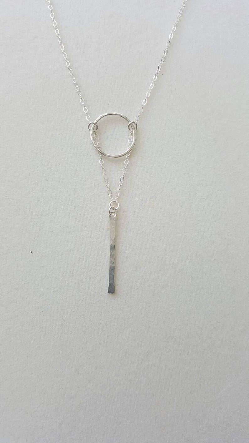 Circle Bar Y Necklace