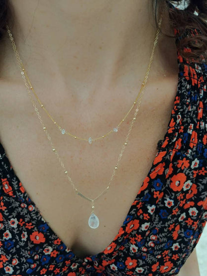 Dainty Herkimer Diamond Necklace
