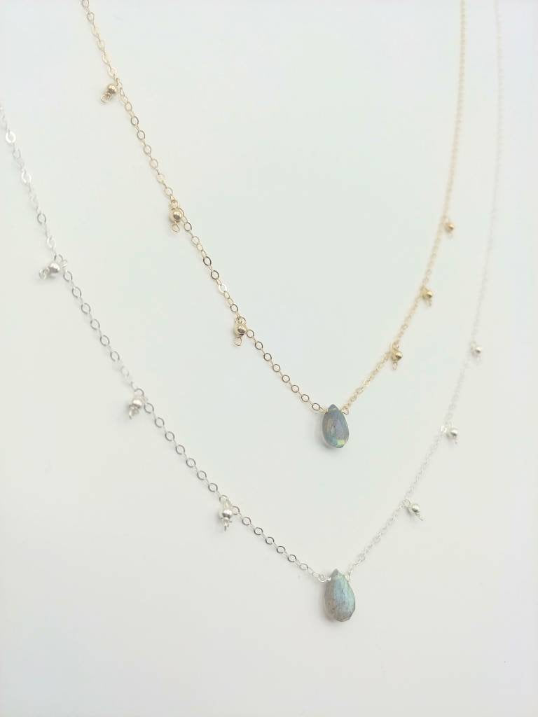 Dainty Labradorite Gemstone Necklace