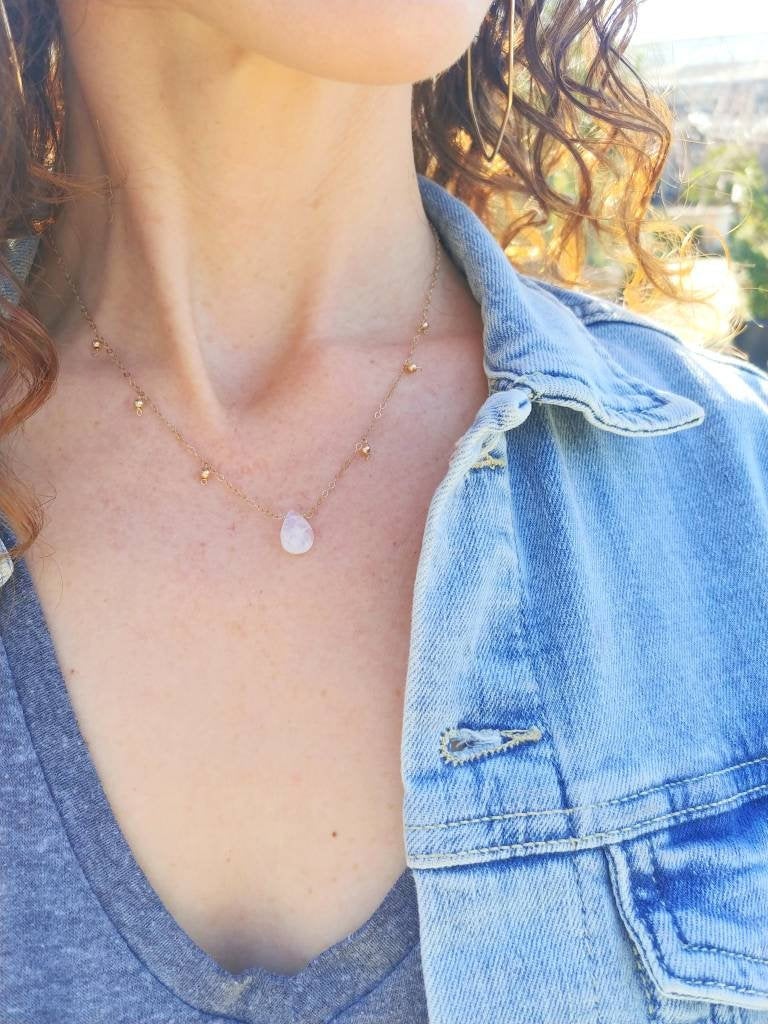 Dainty Moonstone Pendant