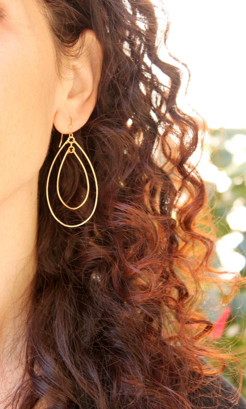 Large Double Oval Earrings