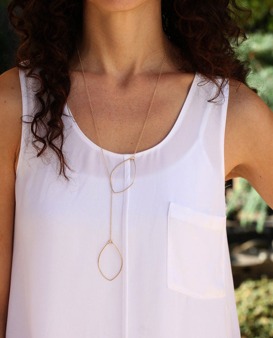 Leaf Lariat Necklace