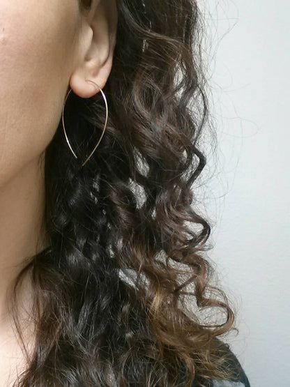 Pull Through Open Circle Earrings