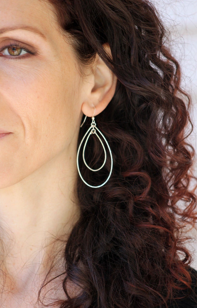 Large Double Oval Earrings