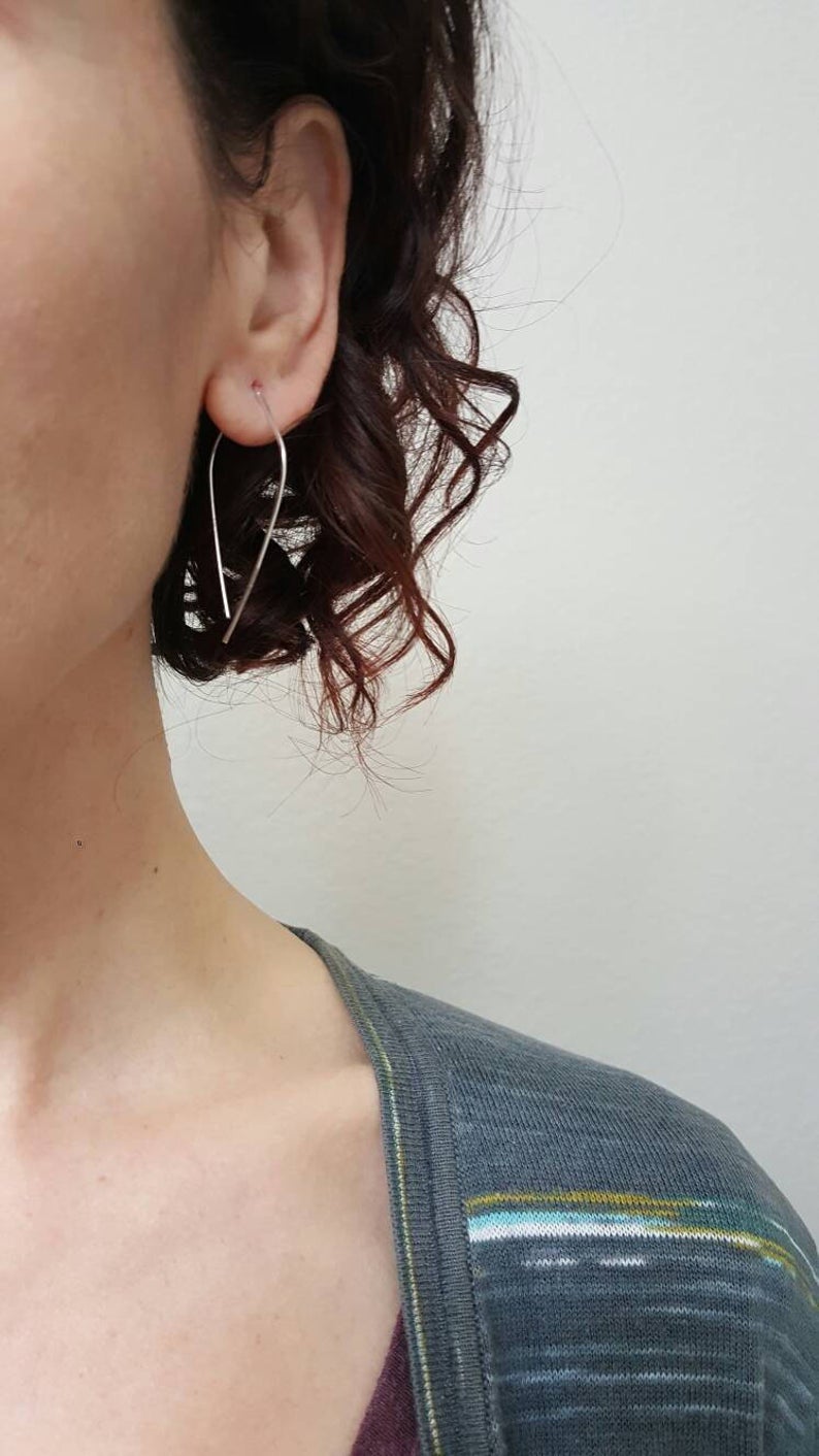 Large Petal Pull through Earrings