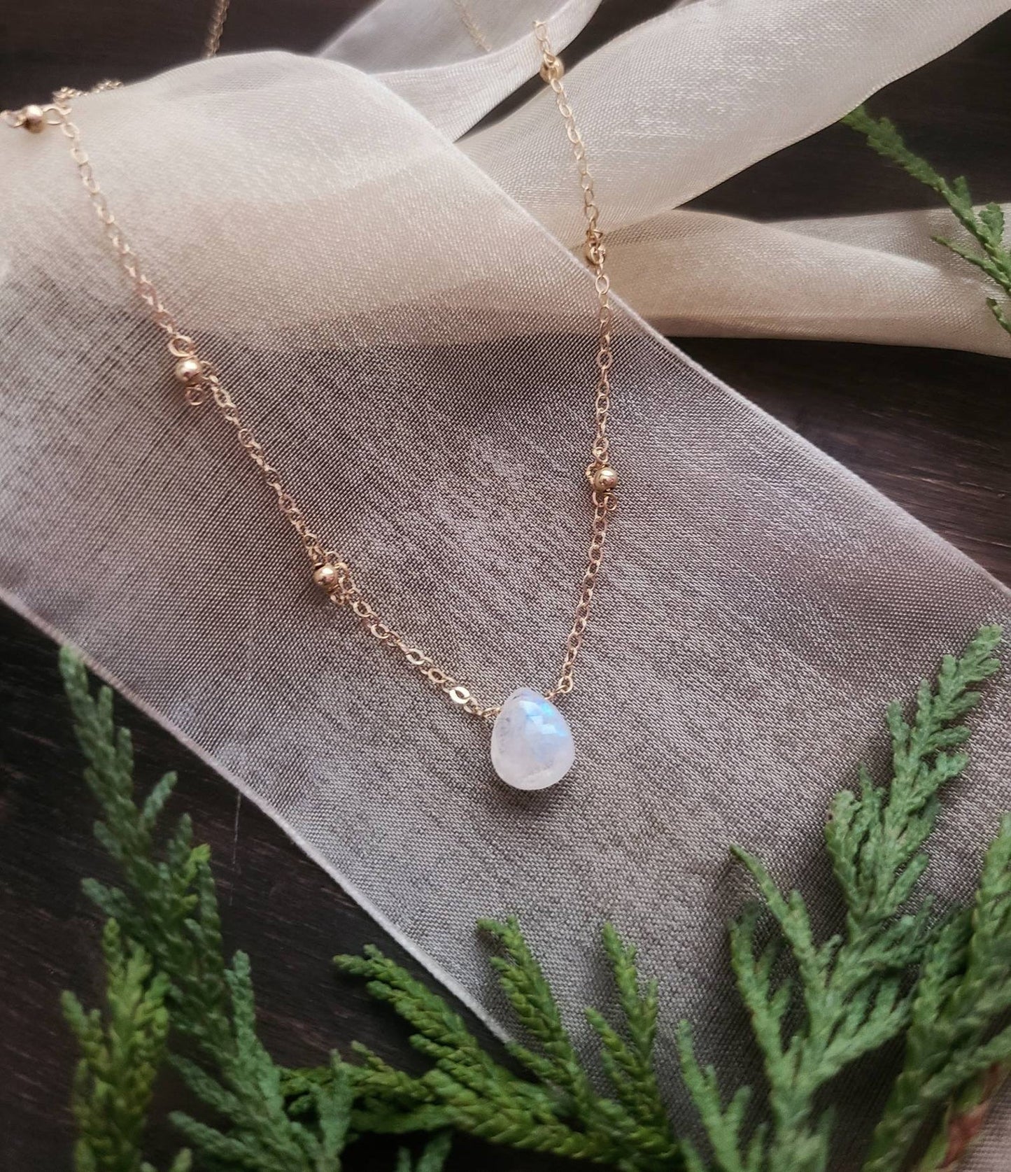 Dainty Moonstone Pendant