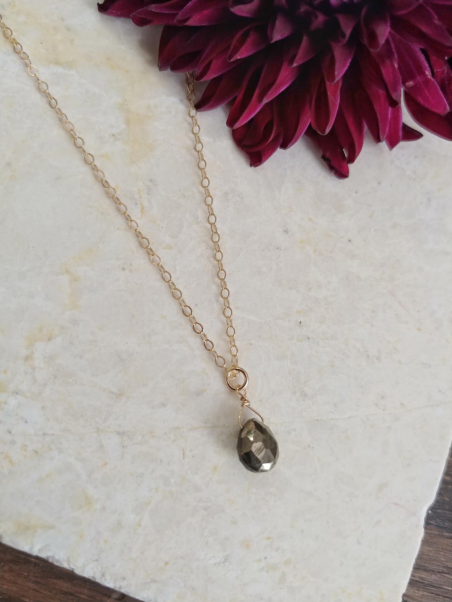 Pyrite Gemstone Necklace