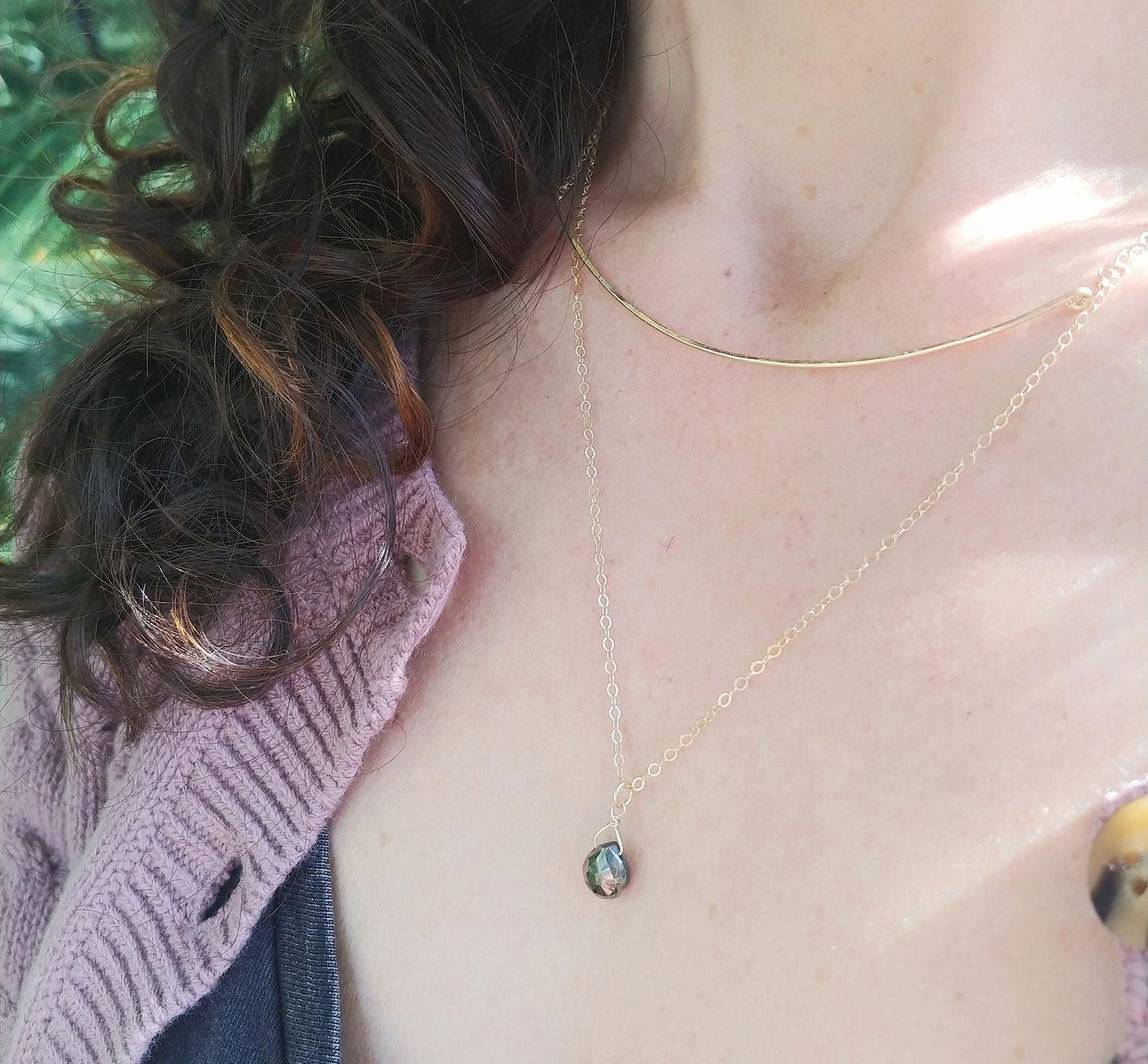 Pyrite Gemstone Necklace