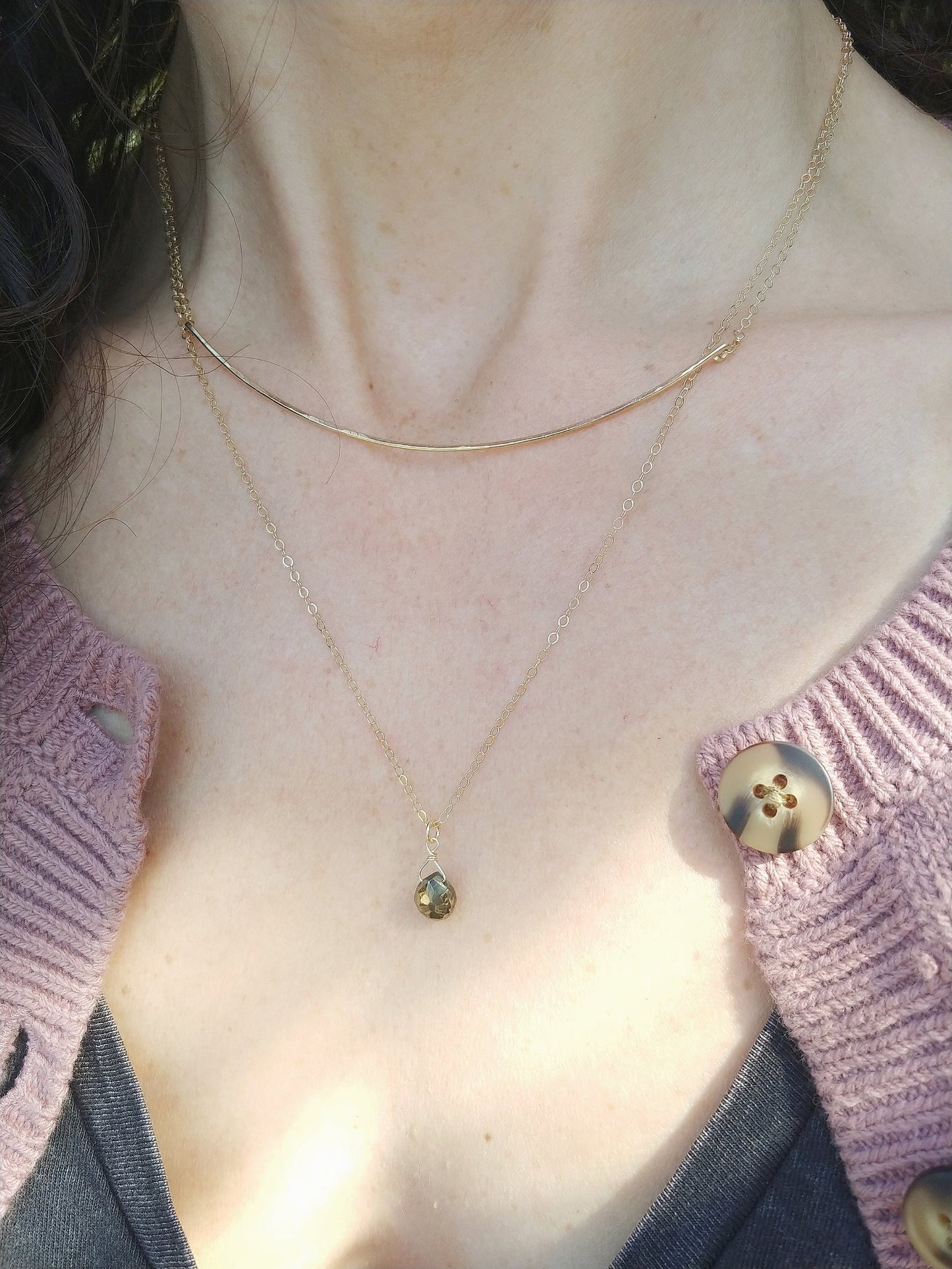 Pyrite Gemstone Necklace